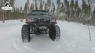 Oregon Snow Wheeling in a 1 Ton Jeep on 42s!!