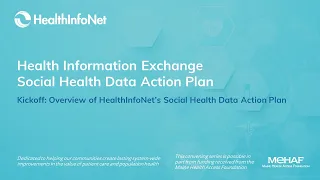 HealthInfoNet - Health Equity Data Action Plan Kickoff Session