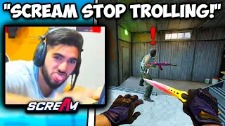 SCREAM JUST PLAYS WITH THE ENEMY! VIEWMODELS ARE OP? CS:GO Twitch Clips