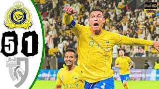 Al Nassr vs Al Taee 5-1 | Ronaldo Hat-trick | Highlights & All Goal 2024 HD