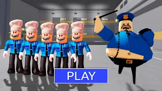 Escaping from the BARRY'S PRISON RUN! And BECAME a LOT OF POLICE PAPA PIZZA