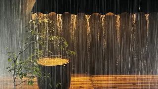 Sleep Hypnosis to Fall into Sleep in 3 Minutes with Heavy Rain & Torrential Thunder Sounds at Night