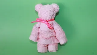 Cómo hacer OSITO con una TOALLA para Baby Shower