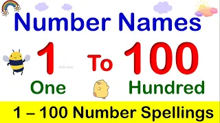 1 to 100 Number Spelling | Number Name 1 to 100 | Counting with spelling | 1-100 spelling in English