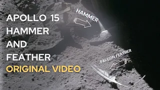 Apollo moon mission - The Hammer and Feather Experiment - Original Video