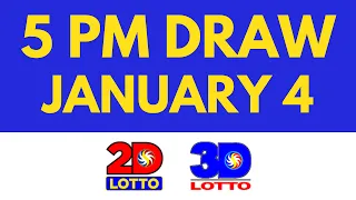 Lotto Result January 4 2024 5pm Swertres Ez2 PCSO