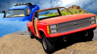 UPGRADED Truck Challenge During a Dangerous FLOOD in BeamNG Drive Mods!