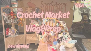Crochet Market Prep&Vlog🫶🏻 Q&A 💭 New display 😍