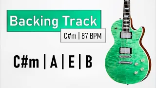 Rock Pop BACKING TRACK C# Minor | C#m A E B | 87 BPM | Guitar Backing Track