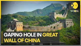 China: Workers at Great Wall of China create gaping hole in World UNESCO Heritage Site | WION