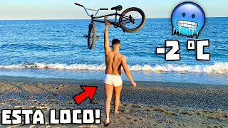 SE METE AL MAR CON SU BMX 🤣