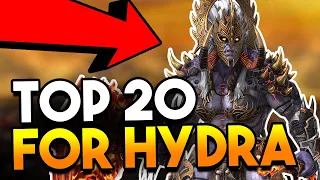 The TOP 20 HYDRA CHAMPIONS in Raid: Shadow Legends