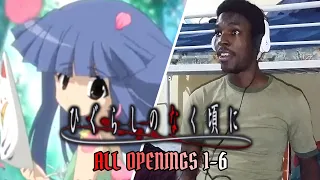 HIGURASHI NO NAKU KORO NI (WHEN THEY CRY) ALL OPENINGS 1-6 REACTION | ANIME OP