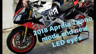 2018 Aprilia Tuono V4 1100 Factory headlight upgrade and overview of other mods
