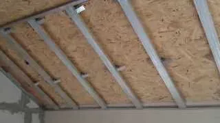 Гипсокартонный потолок на мансарде, как сделать разметку. Drywall ceiling.