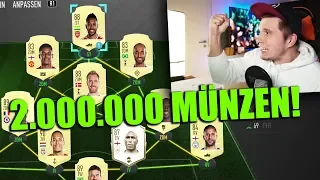 Ich kaufe mein neues FIFA20 Team für 2.000.000 Münzen...