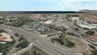 Vue 3D : la future bretelle d’accès à l’autoroute A8 depuis Cannes-Mandelieu en direction de Nice