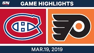 NHL Game Highlights | Canadiens vs. Flyers - March 19, 2019