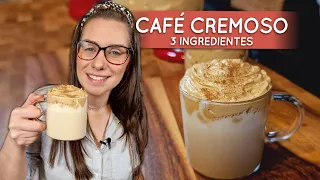 Café cremoso quente ou gelado, APENAS 3 INGREDIENTES