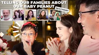 TELLING OUR FAMILIES ABOUT OUR BABY PEANUT (REACTIONS) | Jessy Mendiola