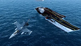 Russian Nuclear Powered Supercarrier Sunk due to Ukrainian F-16 Laser Guided Bombs - ARMA 3