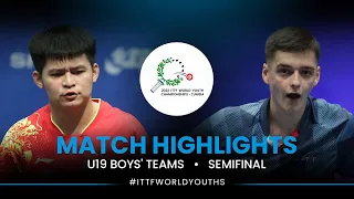 Lin Shidong vs Thibault Poret | U19 Boys' Teams Semifinal | ITTF World Youth Championships 2022