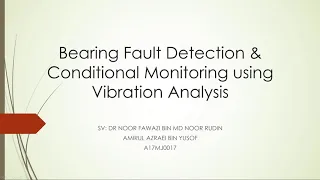 [5MT] Bearing Fault Detection & Condition Monitoring Using Vibration Analysis
