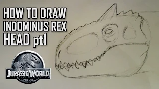 How To Draw Indominus Rex Head - Part 1 - Base Head Shape