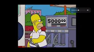 Homer gets free gas