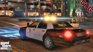 LAPD CVPI | CITY NIGHT PATROL!!!| #135 (GTA 5 REAL LIFE PC POLICE MOD) 1 HOUR