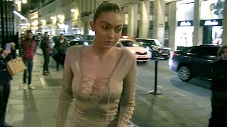 Gigi Hadid wears a very revealing dress while partying in Paris with boyfriend Joe Jonas