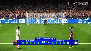 BARCELONA vs LIVERPOOL | UEFA Champions League - UCL | Penalty Shootout | Messi vs Salah | PES 2019