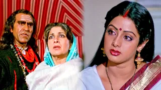 श्रीदेवी ने किया सच का खुलासा | Nagina Scene | Sridevi & Amrish Puri Best Scene