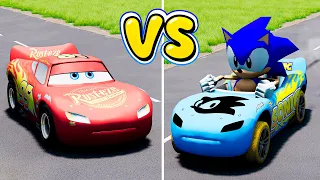 Lightning Mcqueen VS Sonic Queen - WHO IS BEST?