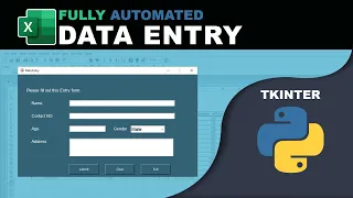 Fully Automated Data Entry User Form Using Python | GUI Tkinter Project