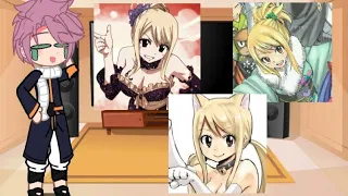 Past fairytail react to lucy (Fairytail)