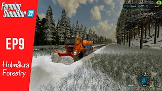 FS22 Holmåkra Forestry🌲| Timelapse | scobro snow is a fallen treeEP9