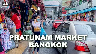 【4K】Pratunam Market The best Local shopping Thailand  | Bangkok Walk 2021
