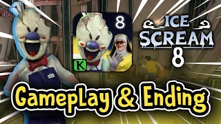 ICE SCREAM 8 GAMEPLAY & ESCAPE ENDING 🥶 - Fanmade