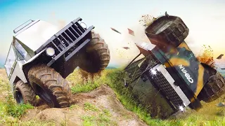 ATV Battle:  TRACKS VS WHEELS