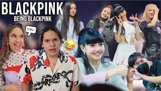 Waleska & Efra react to BLACKPINK Funny moments | "blackpink being blackpink" 😂😭