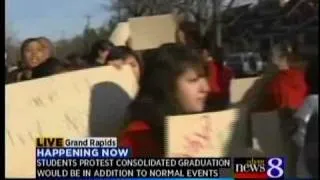 Students protest graduation idea