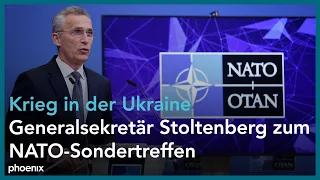 NATO-Sondertreffen: Briefing mit Generalsekretär Jens Stoltenberg