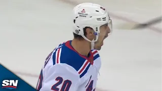 Rangers' Igor Shesterkin Makes Long-Range Pass To Set Up Chris Kreider Goal