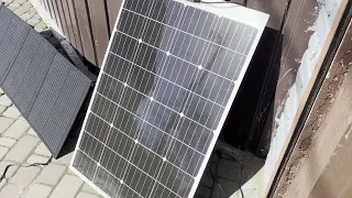 Гибкая панель 100W VS раскладная панель 100W Сравнительный тест