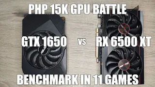 2022's PHP 15K GPU Battle: Sapphire Pulse RX 6500 XT vs GTX 1650 Benchmark on 11 Games (PCI-E GEN 3)