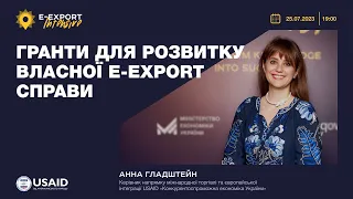 Фінансова підтримка вашого бізнесу! Гранти для розвитку власної e-export справи