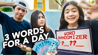 SAYING Only 3 WORDS For A DAY Challenge!! (Kaya Ba?) | Ranz and Niana