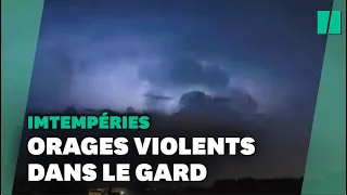 Des orages violents se sont abattus sur le Gard