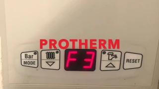F3 Protherm ошибка, датчик нагрева, неисправный датчик температуры  Датчик NTC должен быть заменен